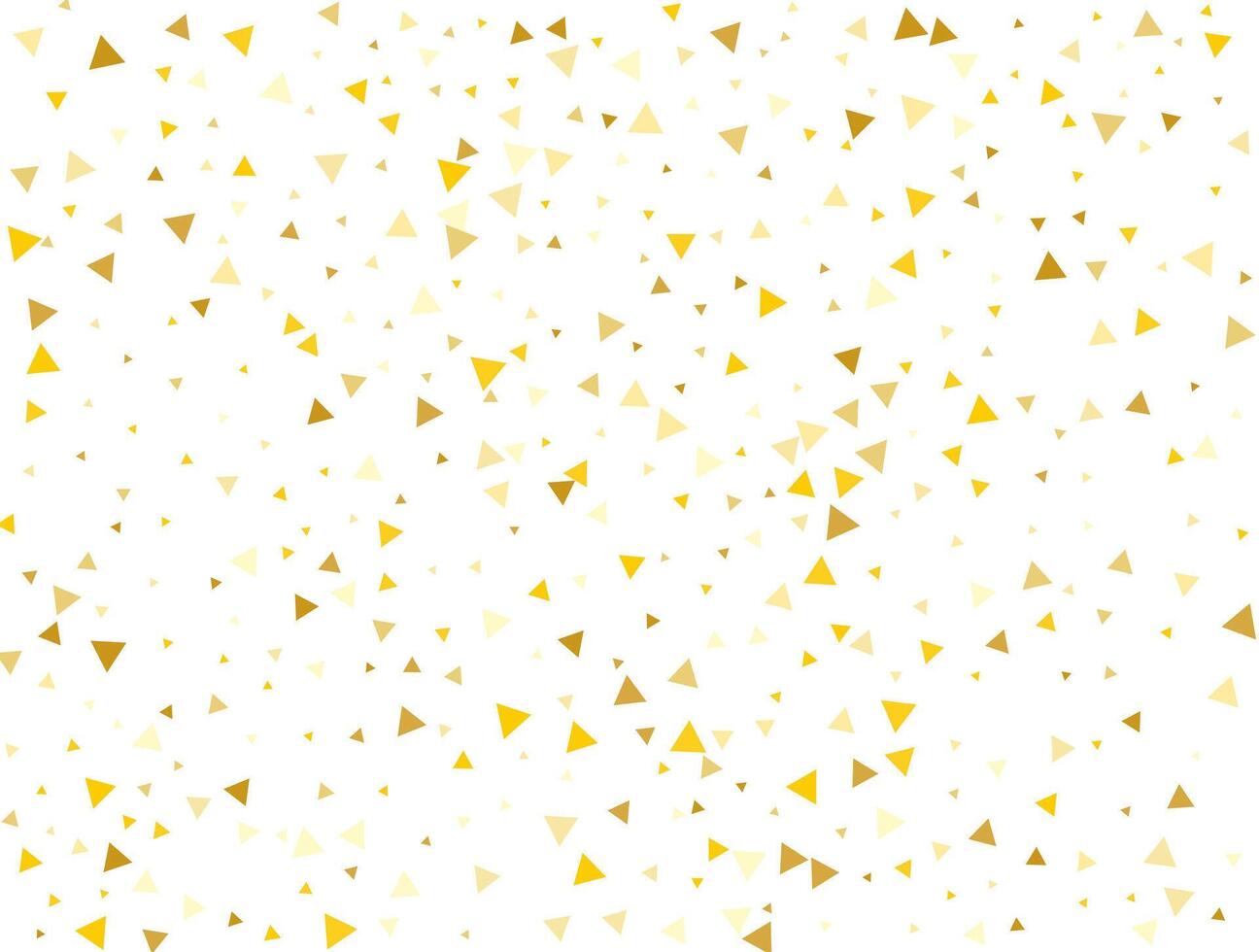 Magic Golden Triangular Confetti Background. Vector illustration