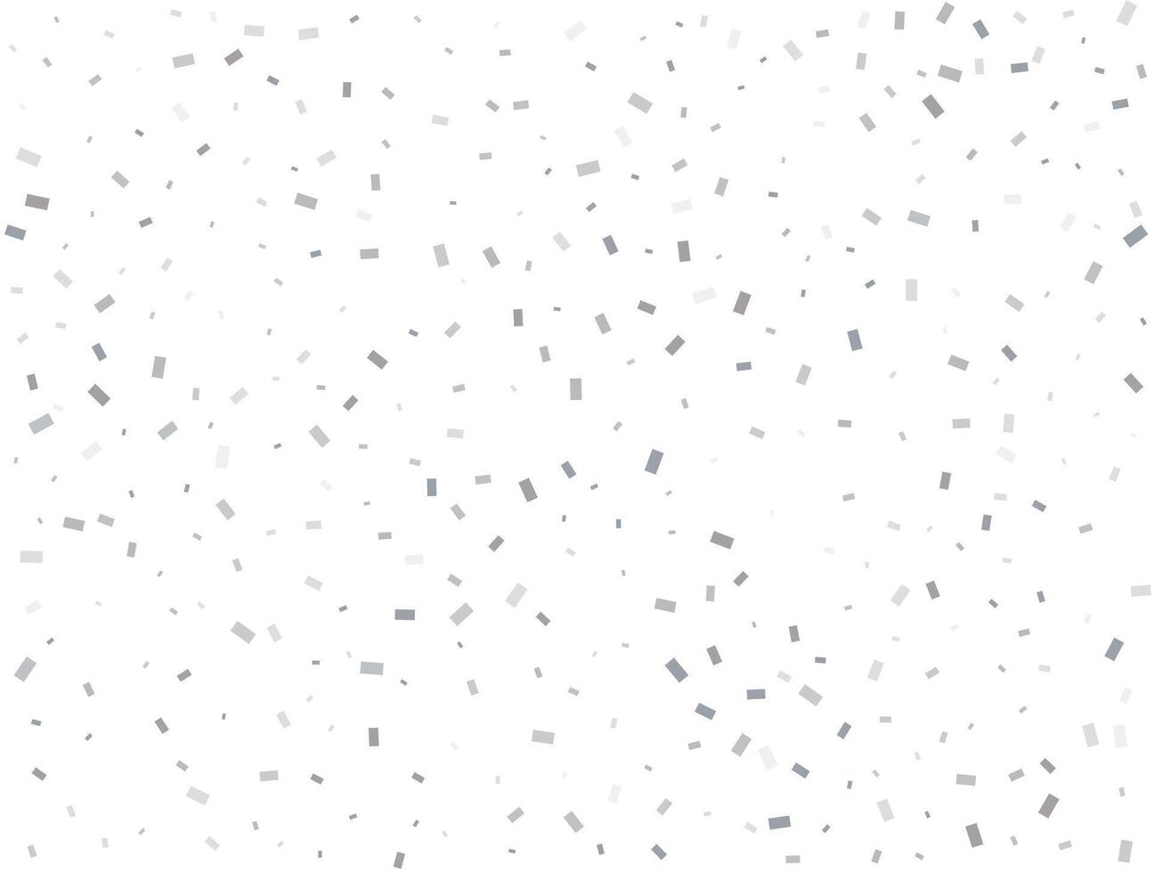 Christmas silver Rectangular glitter confetti background. White festive texture vector