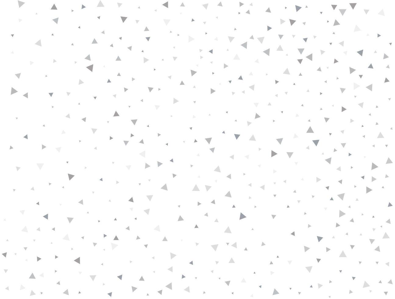 Birthday Light silver Triangular glitter confetti background. White festive texture. vector