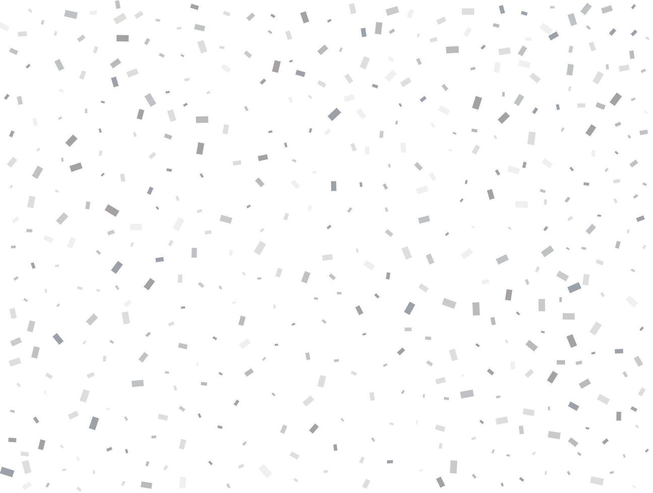 Christmas silver Rectangular glitter confetti background. White festive texture vector