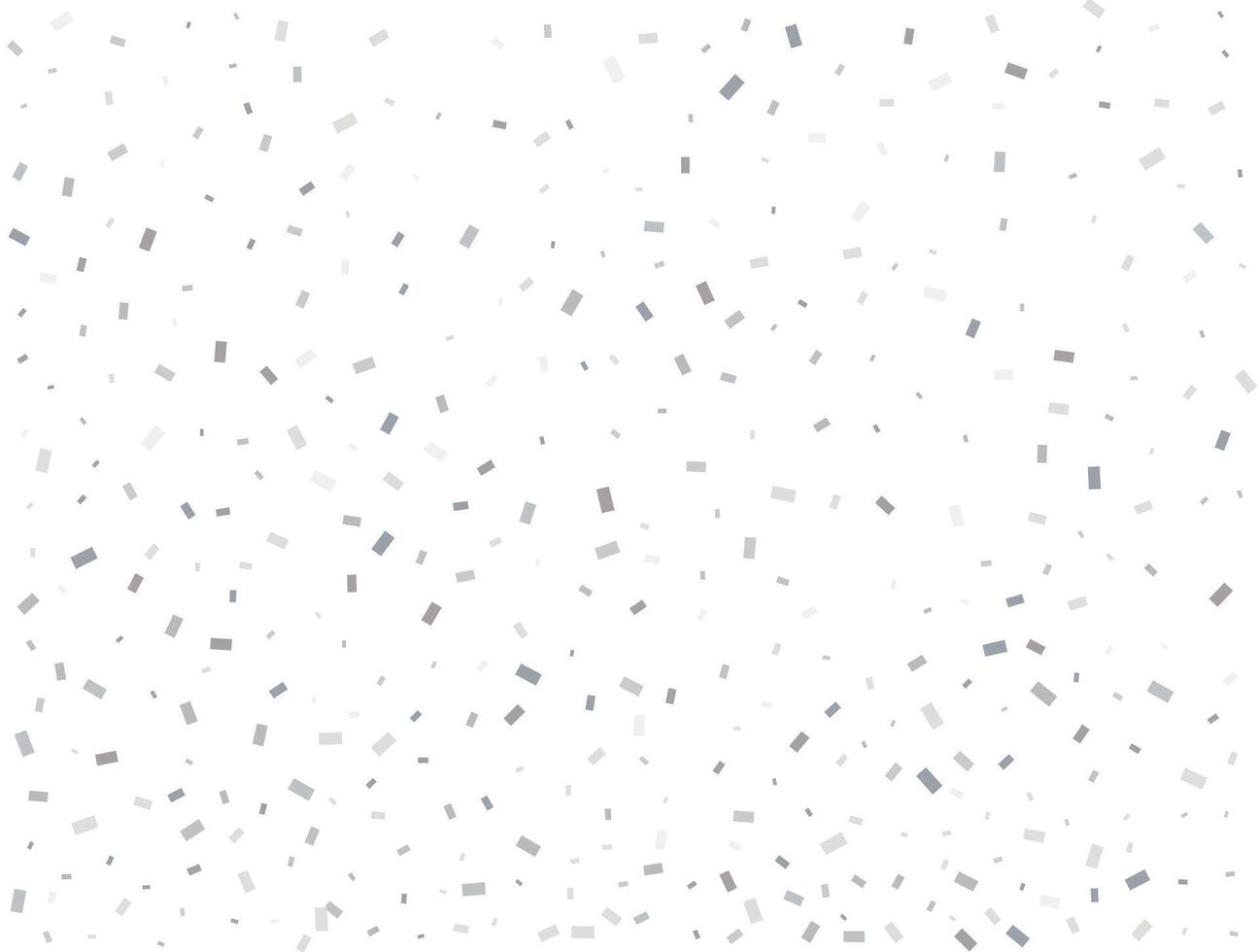 Luxury silver Rectangular glitter confetti background. White festive texture. vector