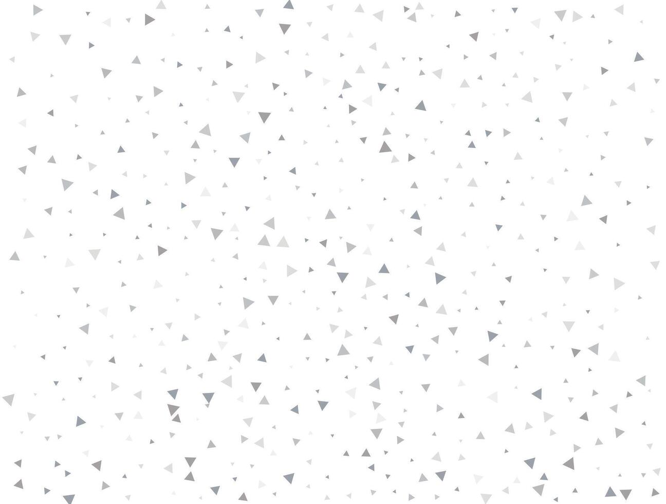 cumpleaños ligero plata triangular Brillantina papel picado antecedentes. blanco festivo textura. vector