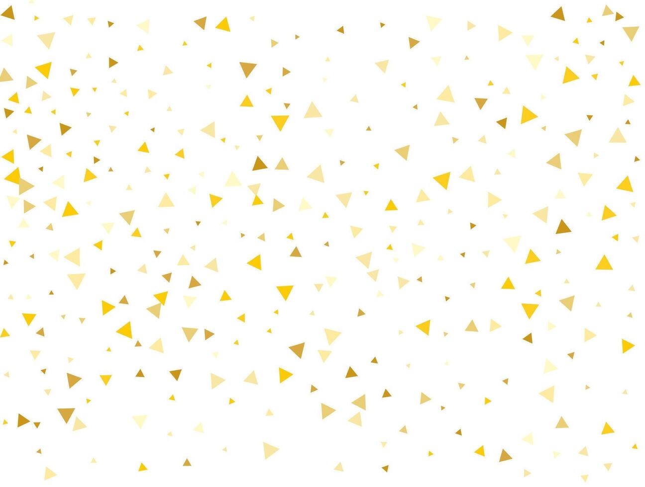 Magic Golden Triangular Confetti Background. Vector illustration