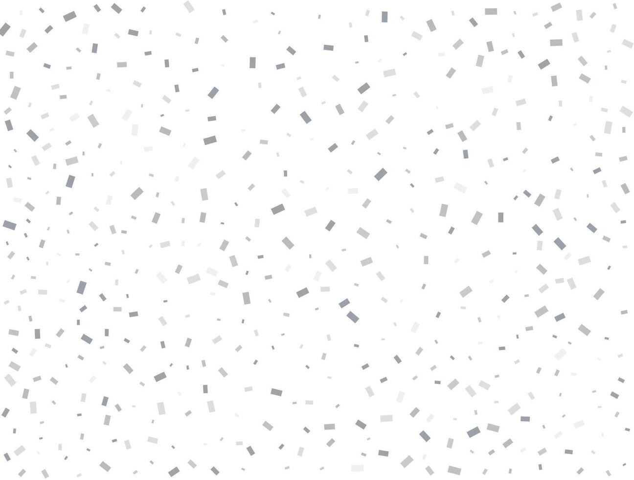 Christmas silver Rectangular glitter confetti background. White festive texture vector