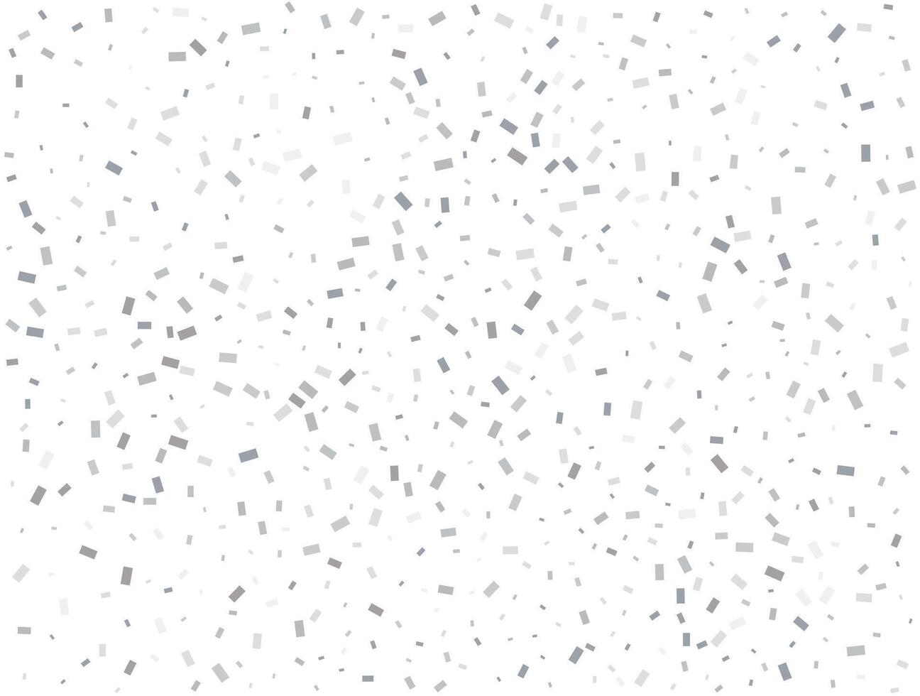 Luxury silver Rectangular glitter confetti background. White festive texture. vector