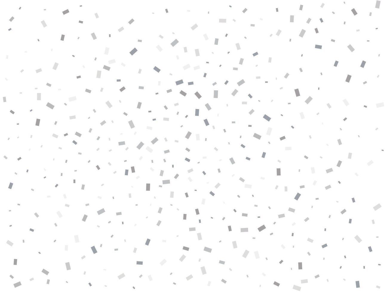 Luxury silver Rectangular glitter confetti background. White festive texture. vector