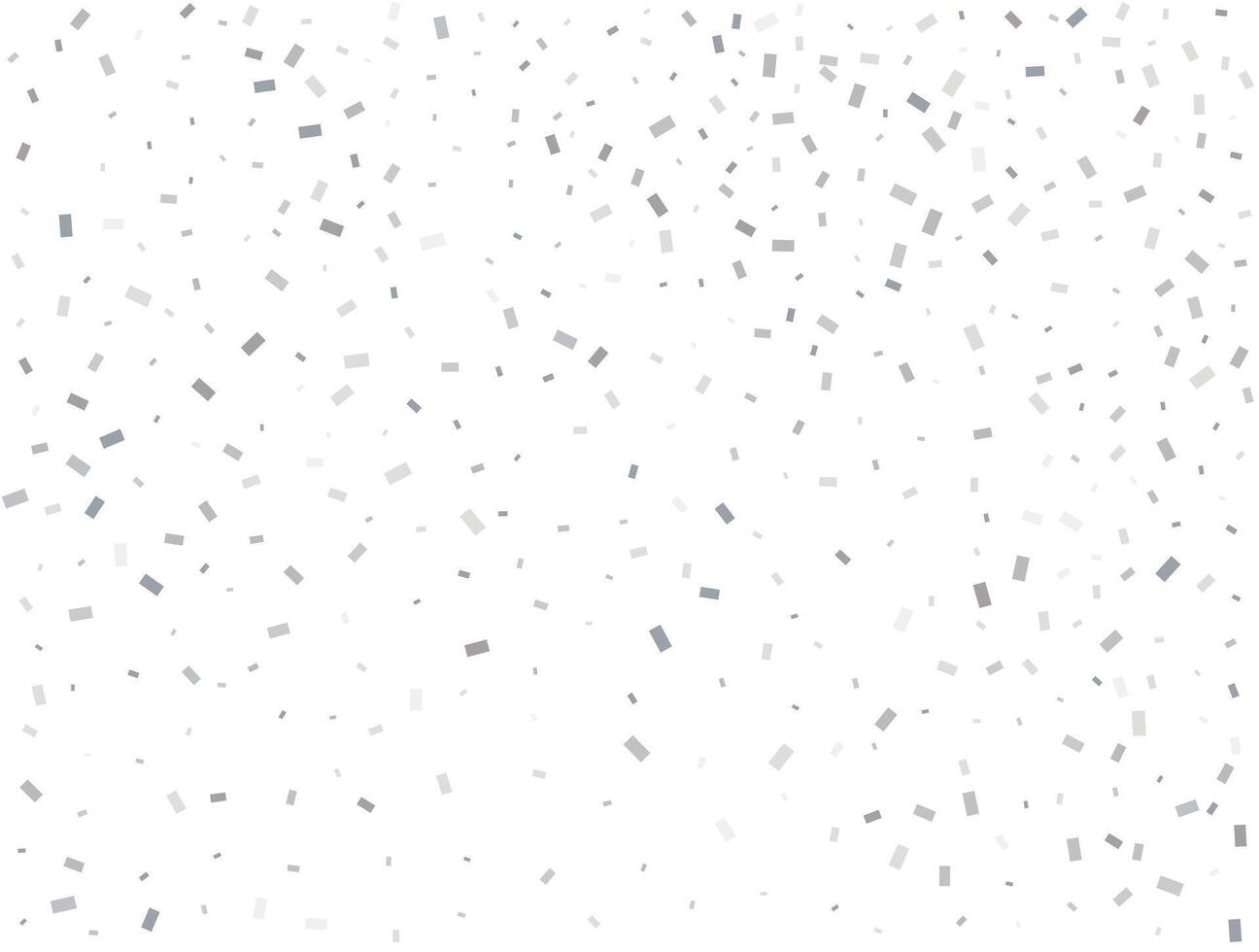 Luxury silver Rectangular glitter confetti background. White festive texture. vector