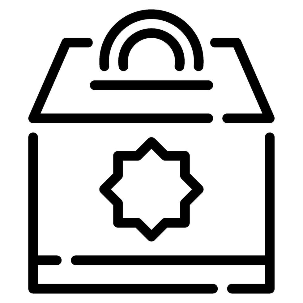 caridad caja icono ramadán, para infografía, web, aplicación, etc vector