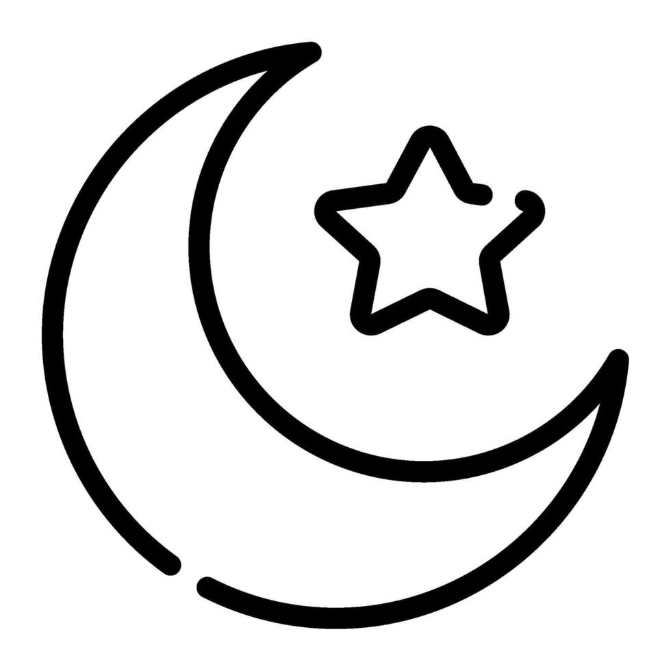 Crescent Icon Ramadan, for infographic, web, app, etc vector
