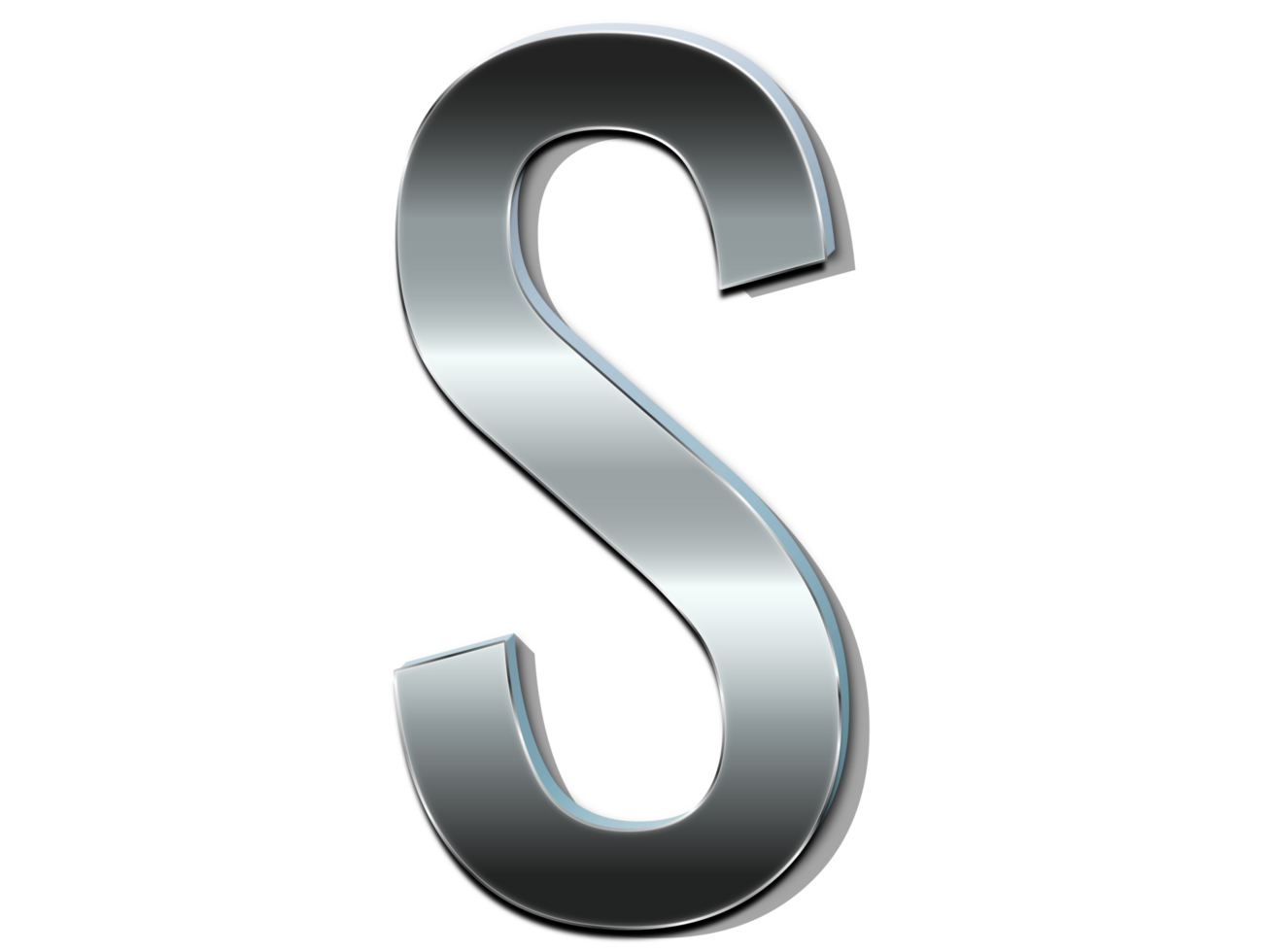 LETTER S METAL EFFECT png
