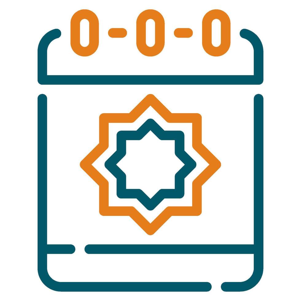 islámico calendario icono ramadán, para infografía, web, aplicación, etc vector