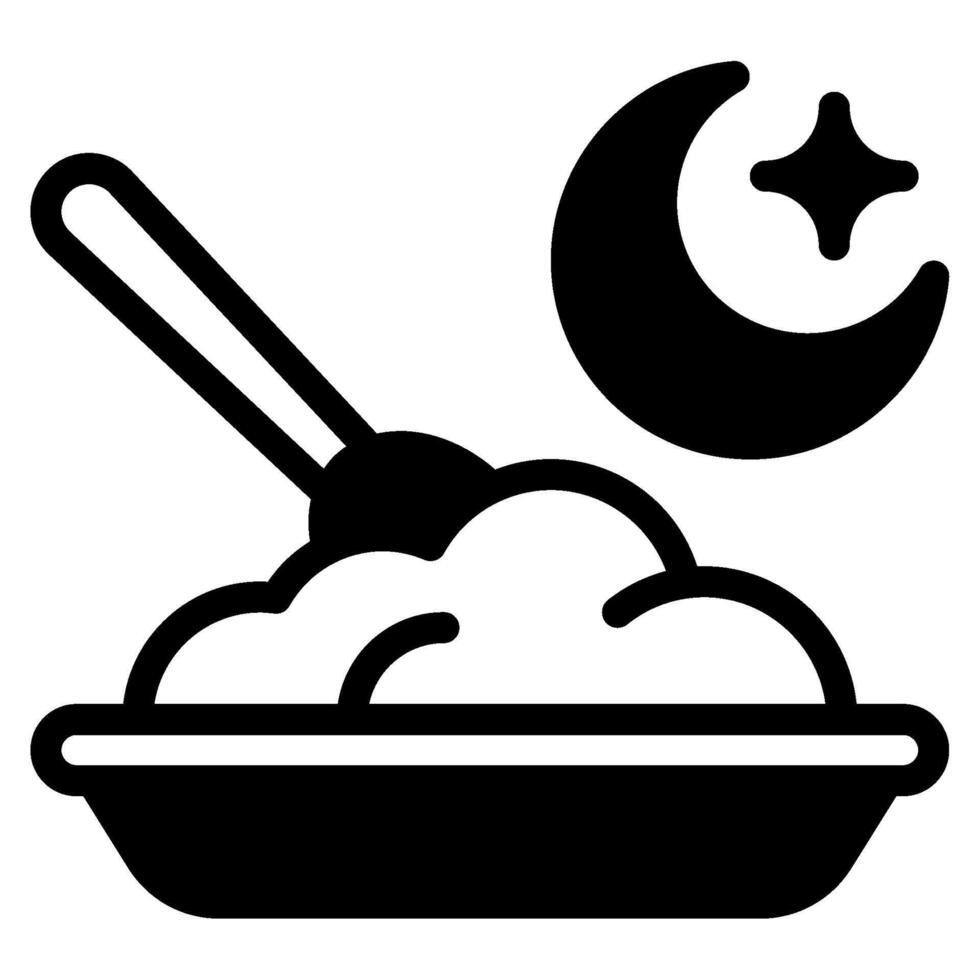 suhoor comida icono ramadán, para infografía, web, aplicación, etc vector