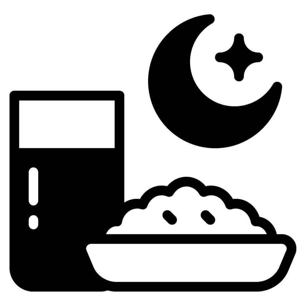 suhoor icono ramadán, para infografía, web, aplicación, etc vector