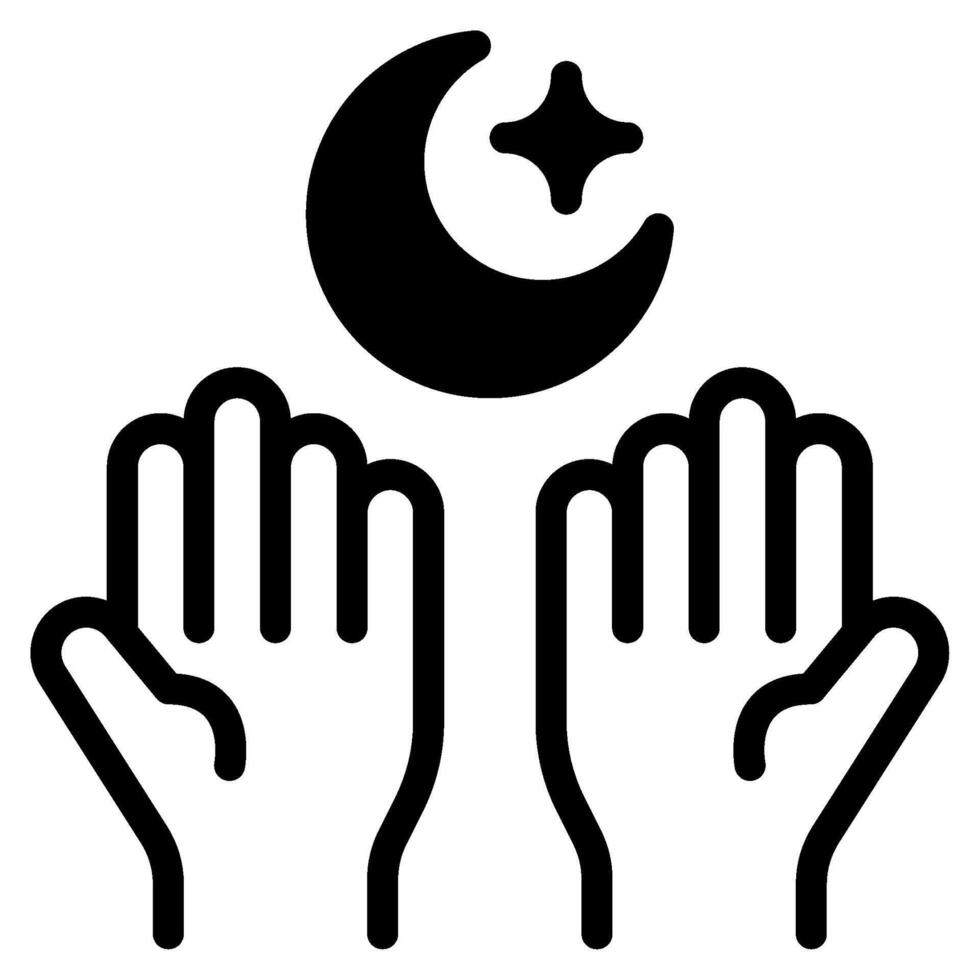 Islamic Prayer Icon Ramadan, for infographic, web, app, etc vector