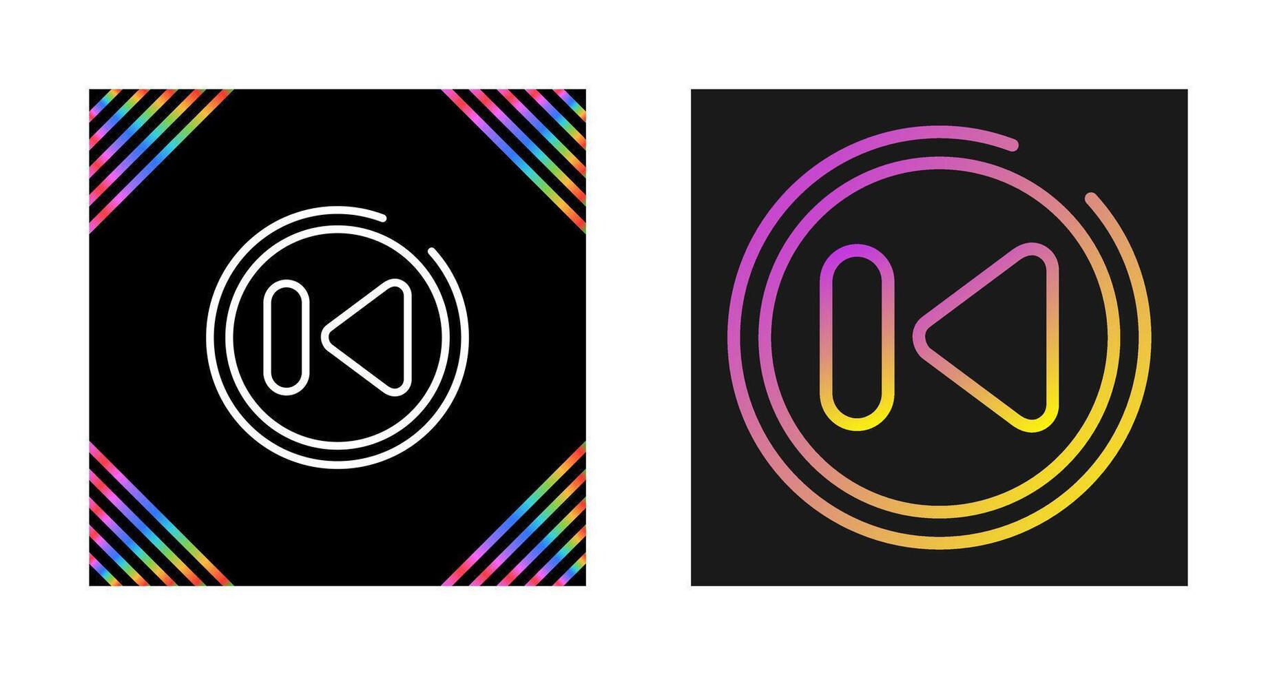 Previous Track Button Vector Icon