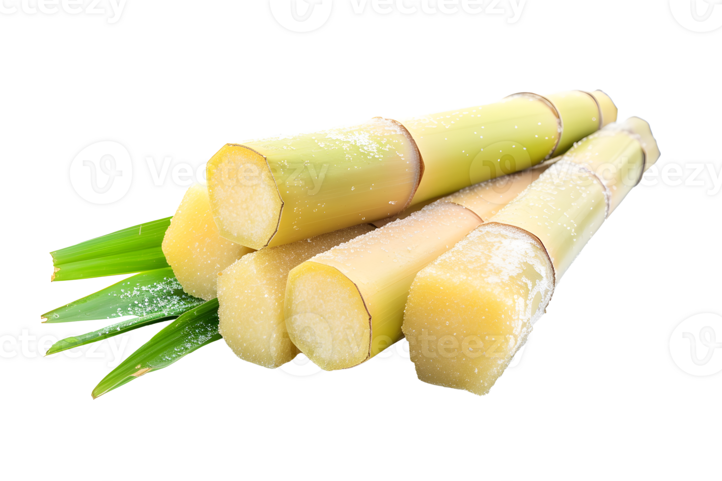 AI generated Sugar cane with clipping path PNG