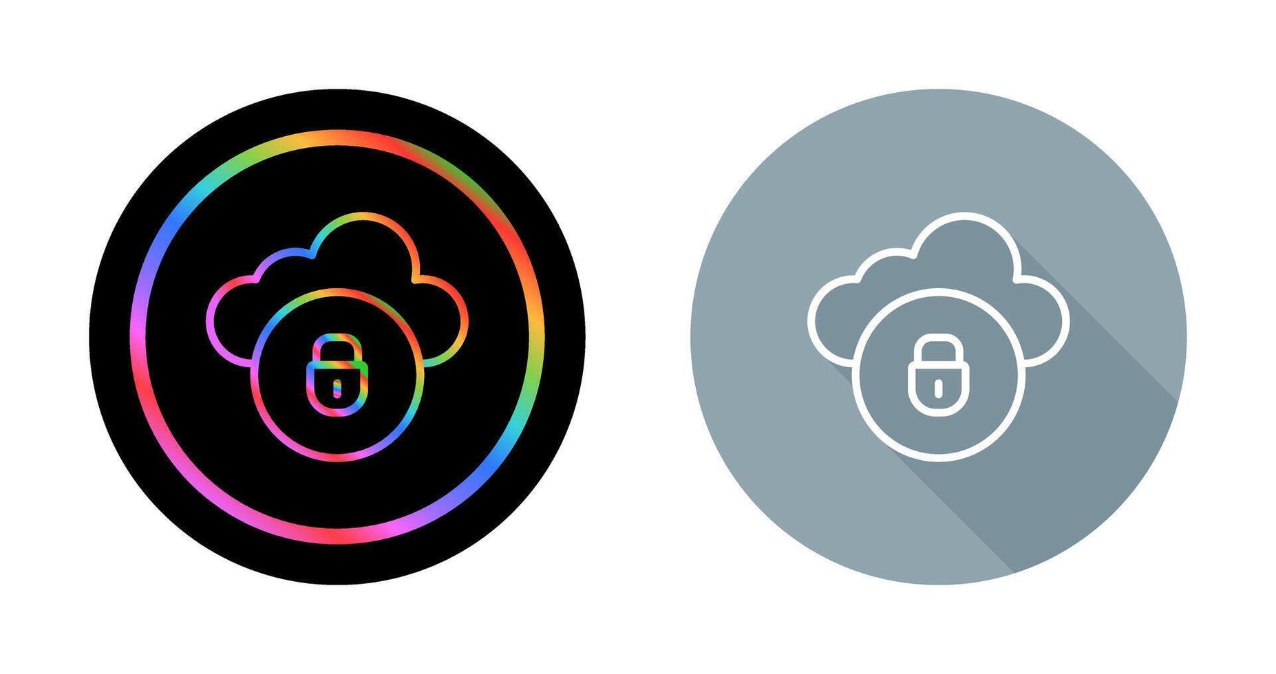 icono de vector de seguridad en la nube