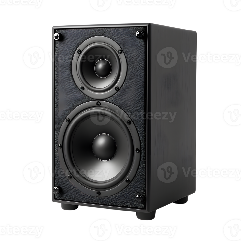 AI generated Black bookshelf speaker PNG