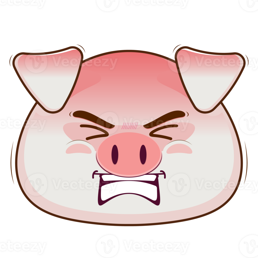 pig hurt face cartoon cute png