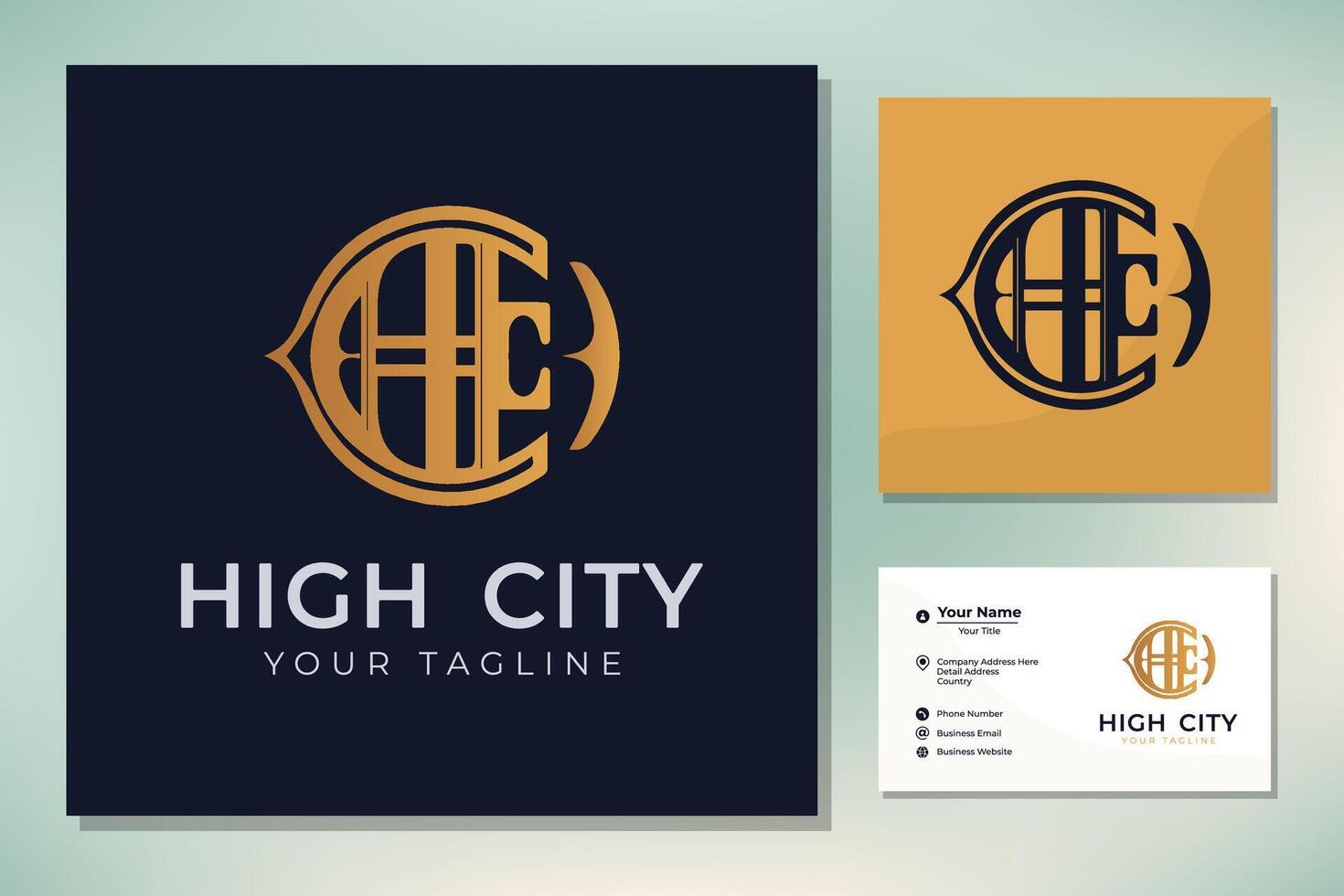 Premium Quailty Initial Letter CH HC Monogram Classic Vintage Retro Logo Design vector