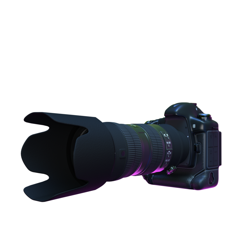 a camera with a lens on it on a transparent background png