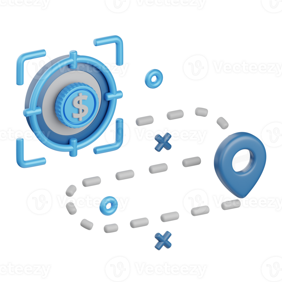 3d rendering plan isolated useful for business, analytics, web, money and finance design element png