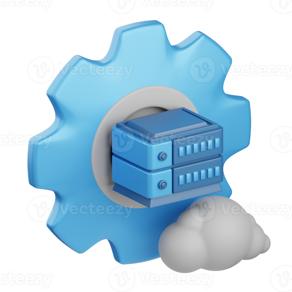 3d rendering database isolated useful for business, analytics, web, money and finance design element png