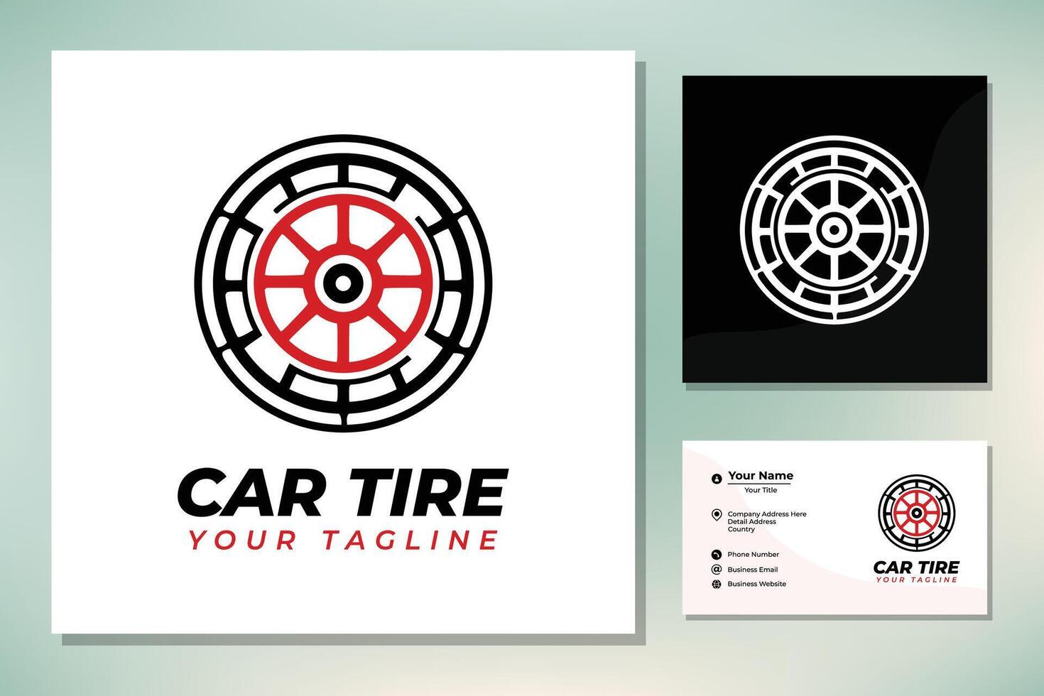 Car tire shop logo design transportation wheel automotive vehicle vector