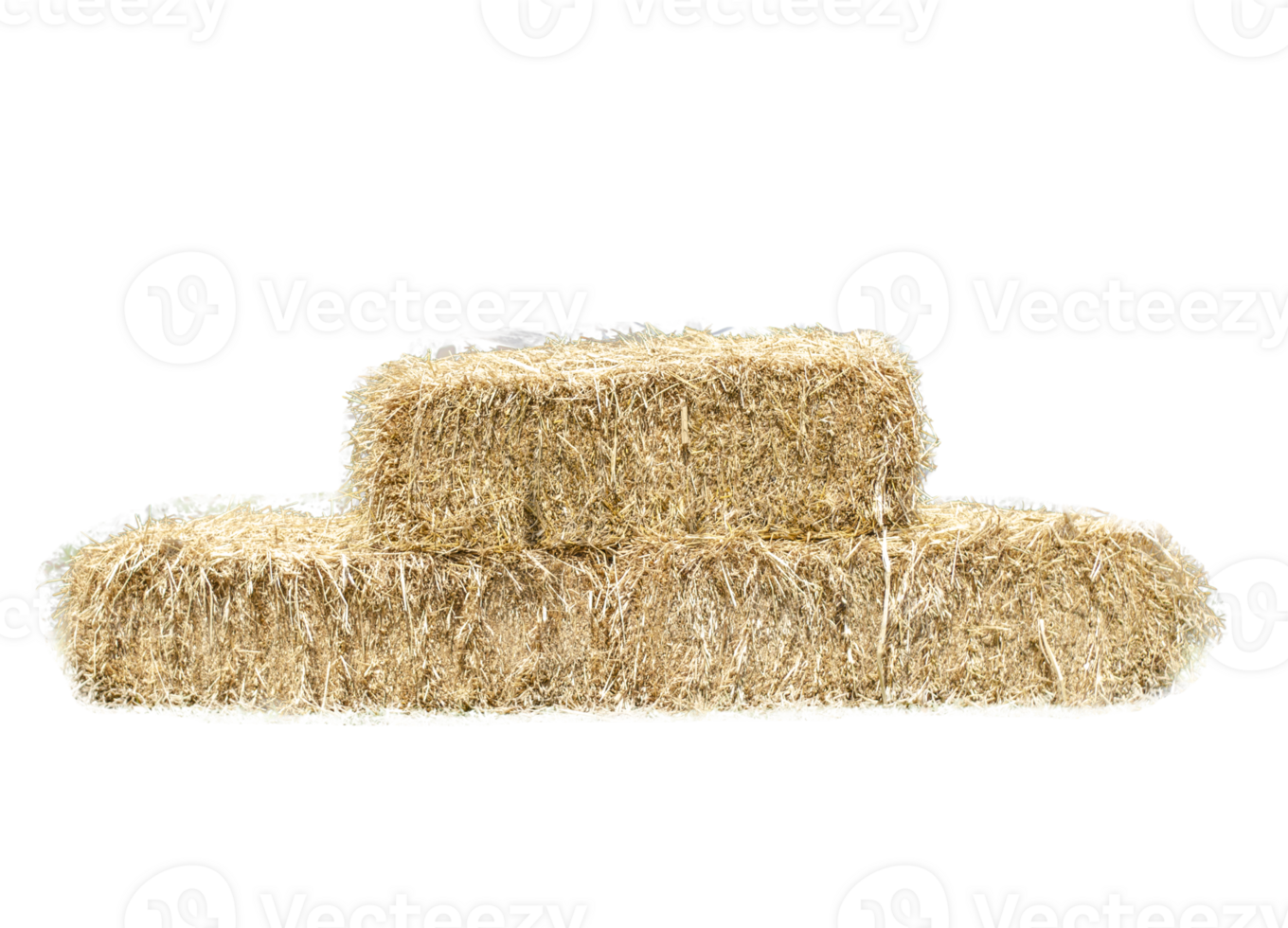 Golden yellow haystack on transparent background png