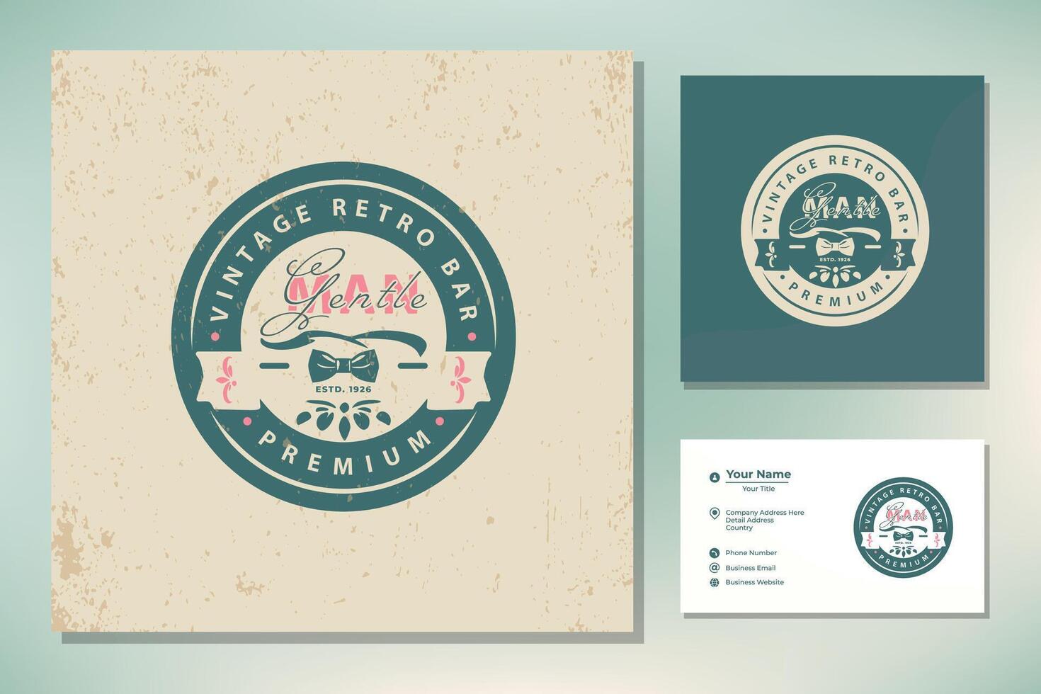 Classic Vintage Retro Label Badge logo design vector