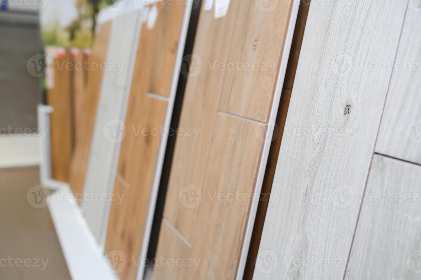 Porcelain stoneware tiles in a store photo