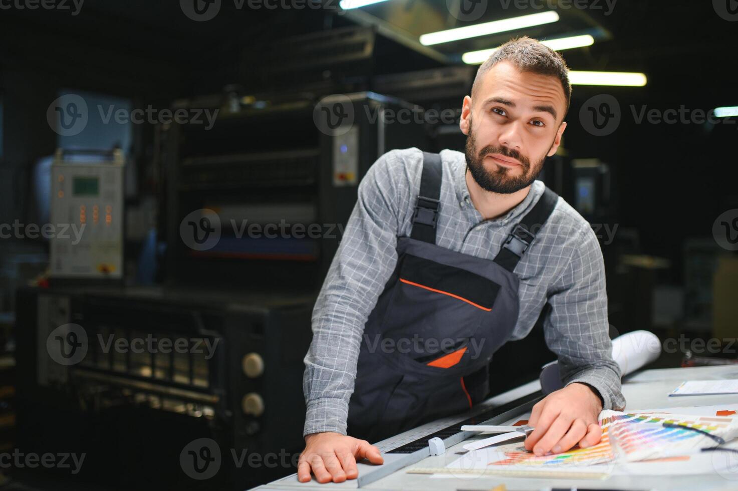 Portrait of a printing house worker photo