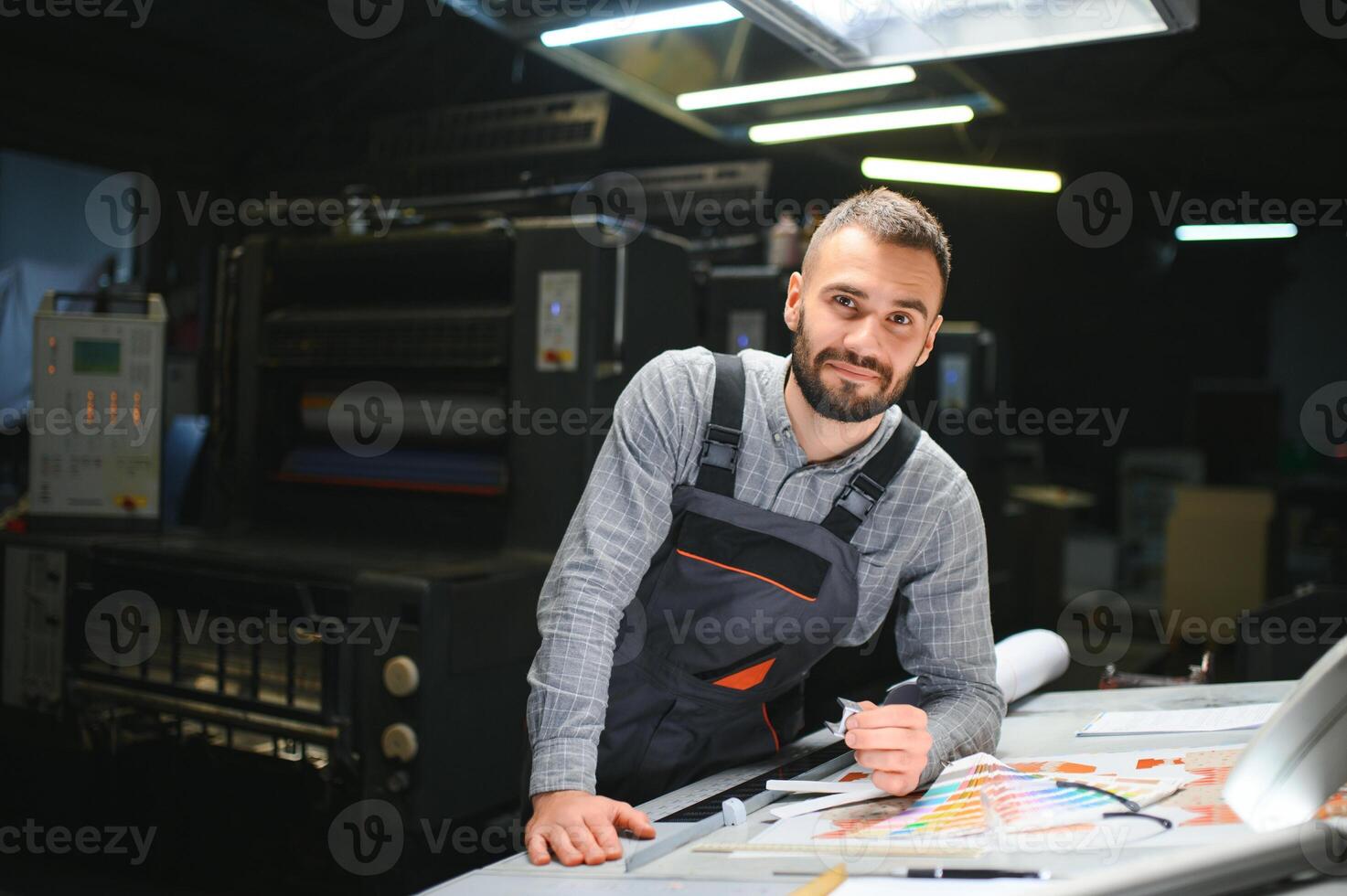 Portrait of a printing house worker photo