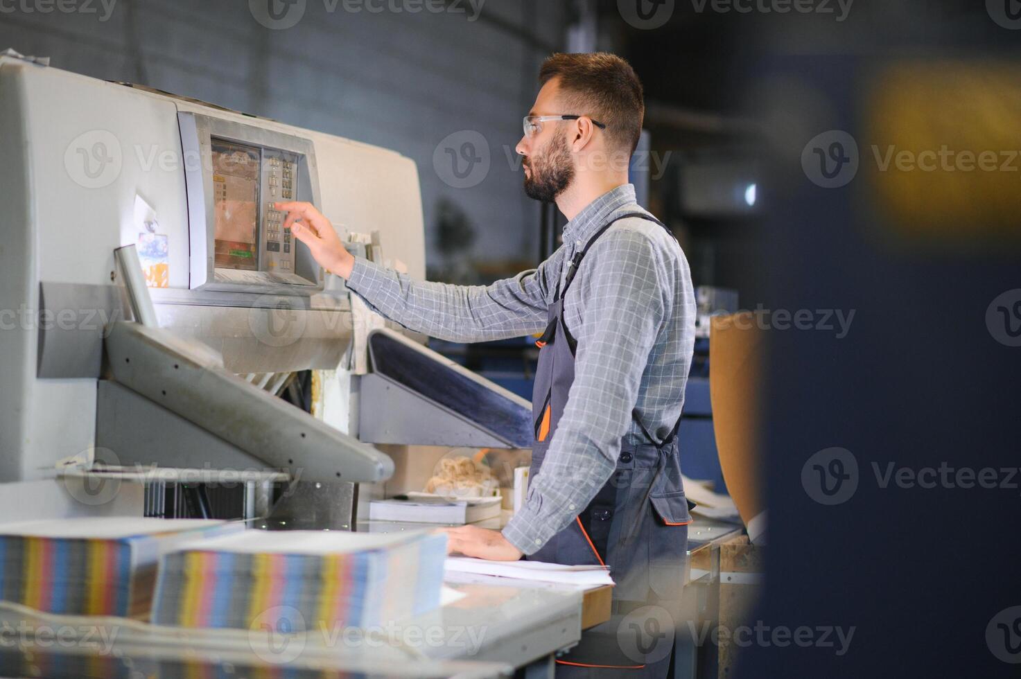 retrato de un impresión casa trabajador foto