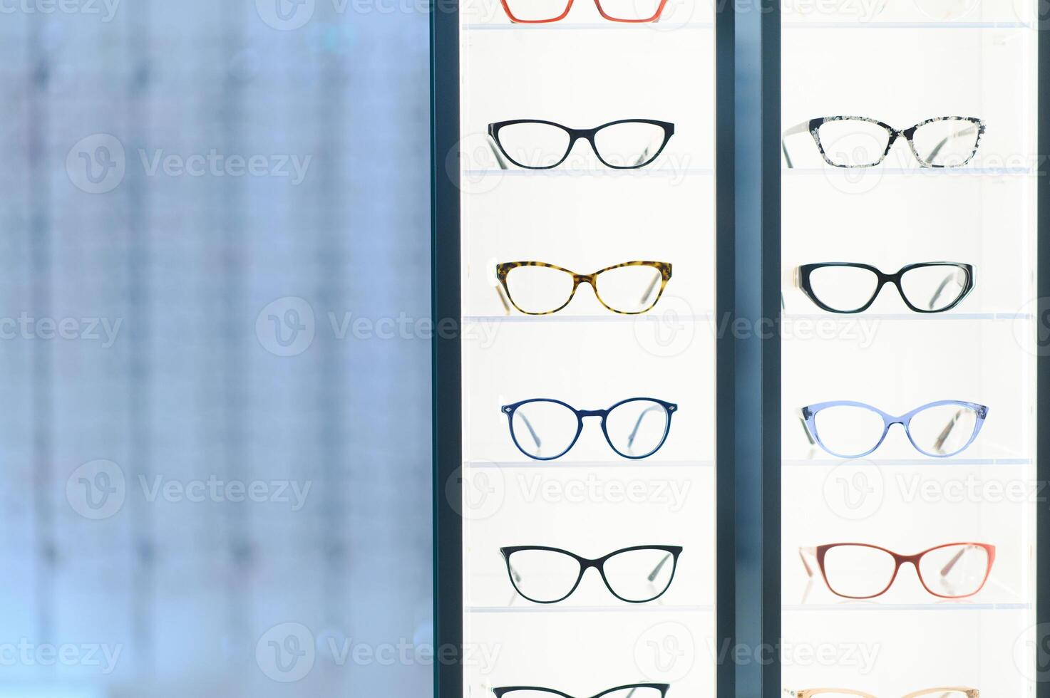 eye glasses on the shelf photo