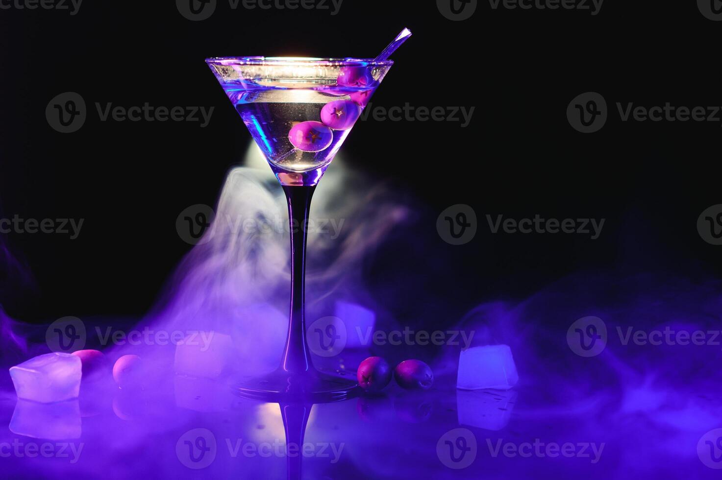 colourful coctail on the black background photo