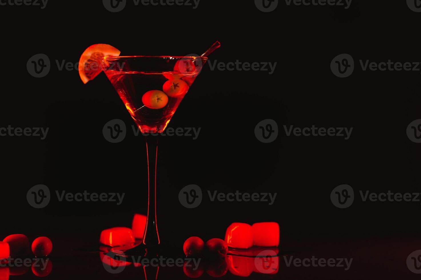 colourful coctail on the black background photo