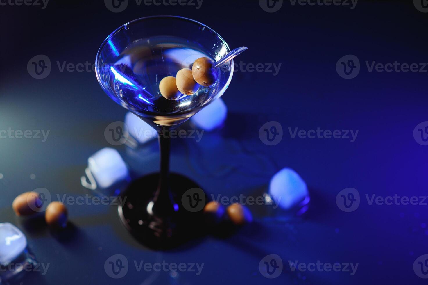 colourful coctail on the black background photo