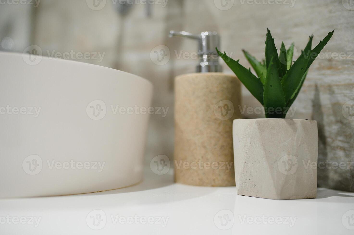 interior of the shower room Modern house with contemporary interior photo