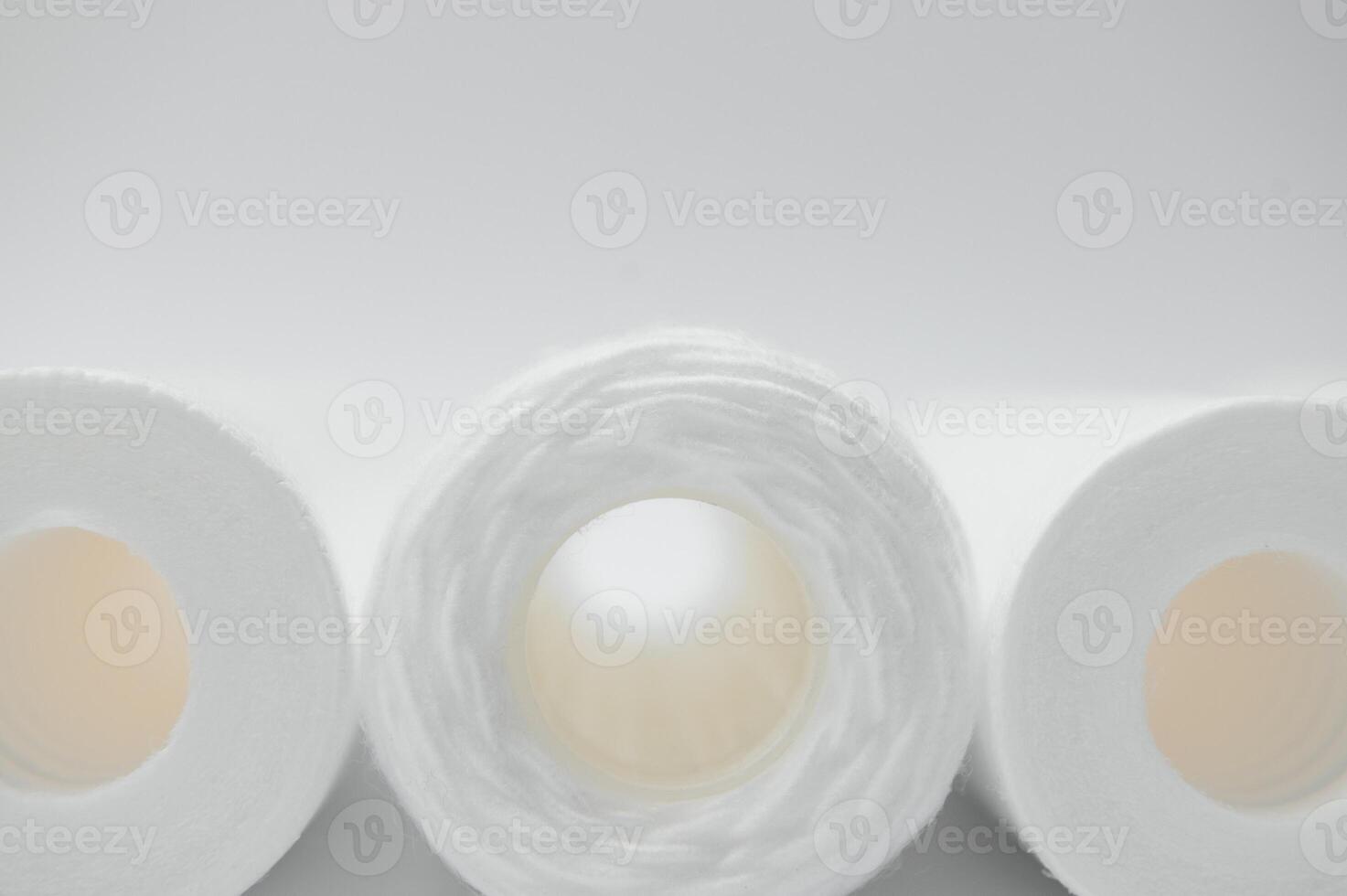 cartridges for water filter on white photo