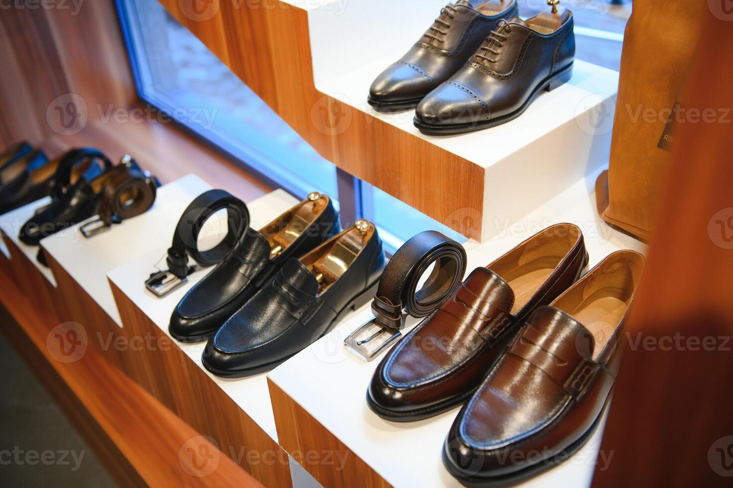 Men's shoes in a shoe store photo