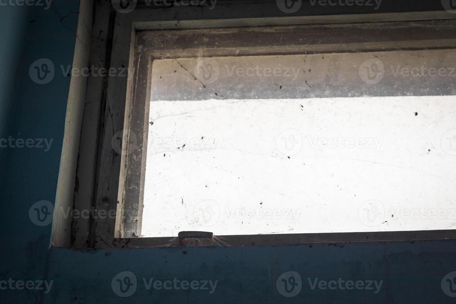 Shot of the old wooden window in the soviet era corridor in the building. Concept photo
