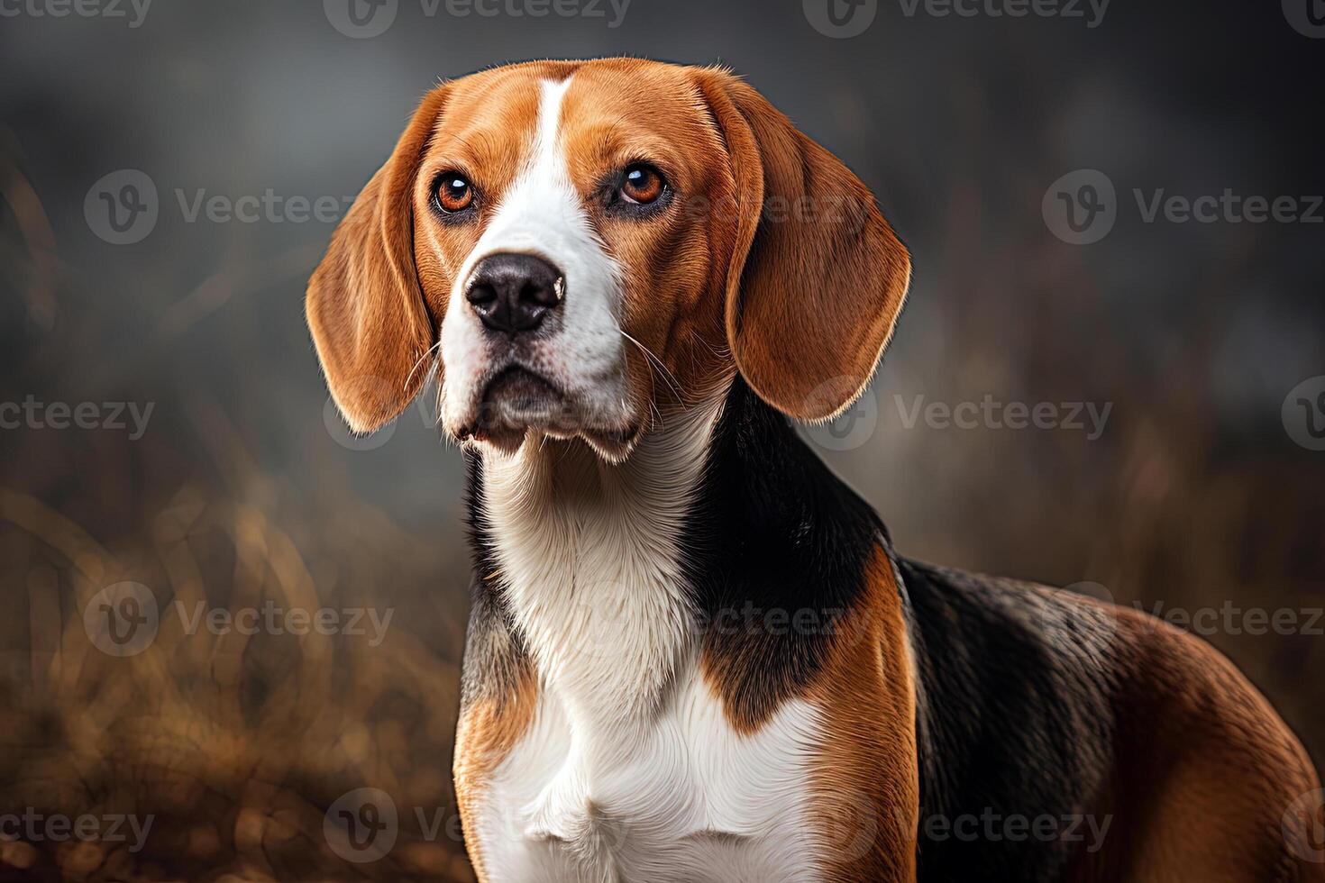 AI generated Portrait of a beagle dog photo