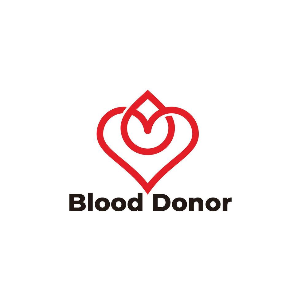 sangre donante amor corazón símbolo icono vector