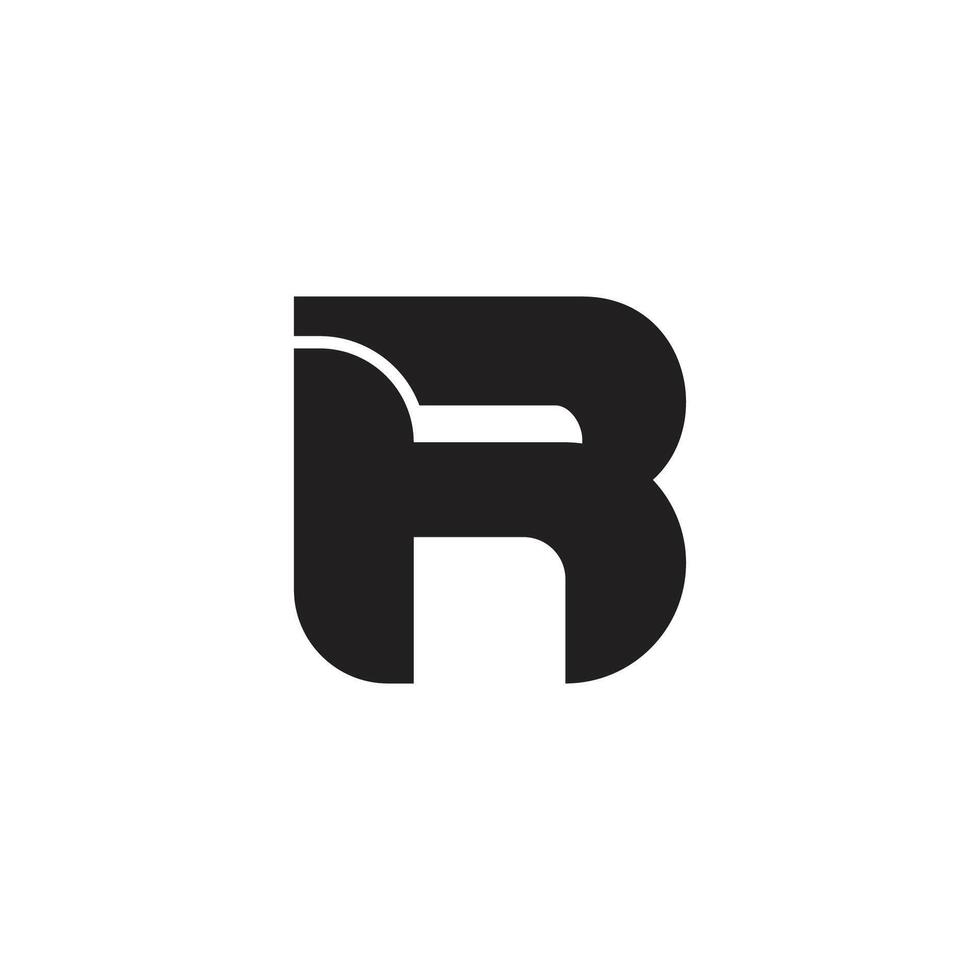 letter hr simple linked overlap logo vector