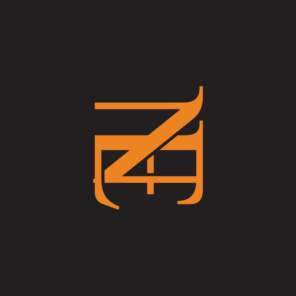 letter zm abstract linked geometric logo vector