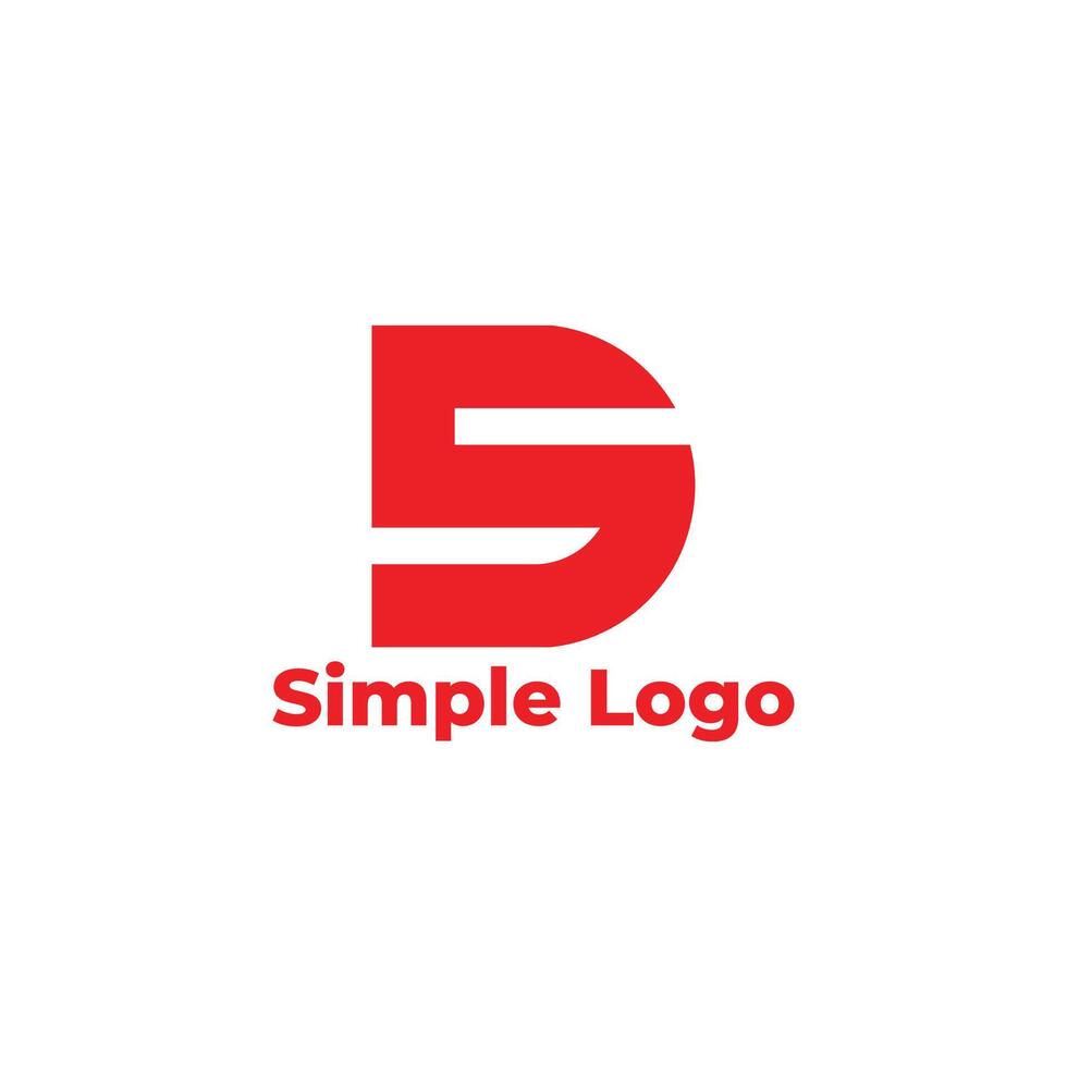 letter sd stripes geometric line logo vector