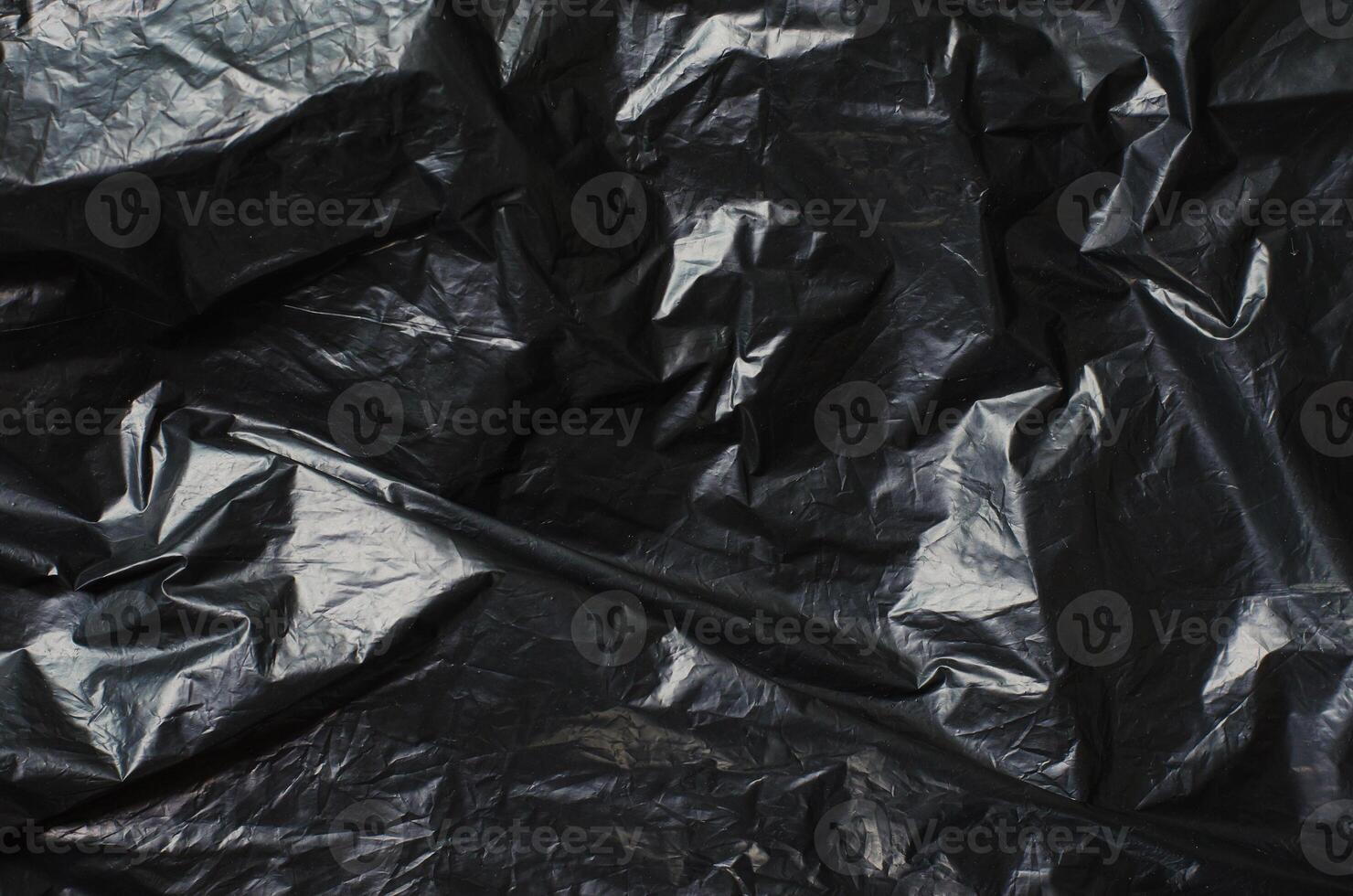 Crumpled Texture of Color Plastic Bag photo