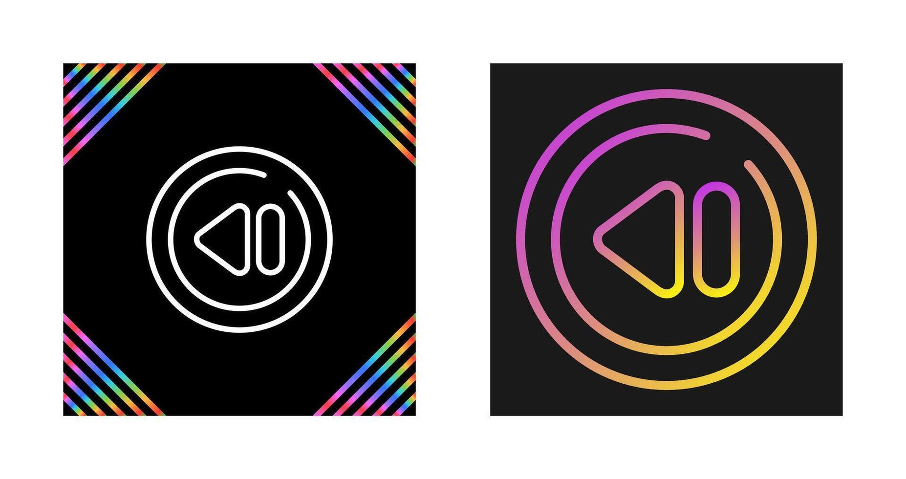 Previous Track Circle Vector Icon