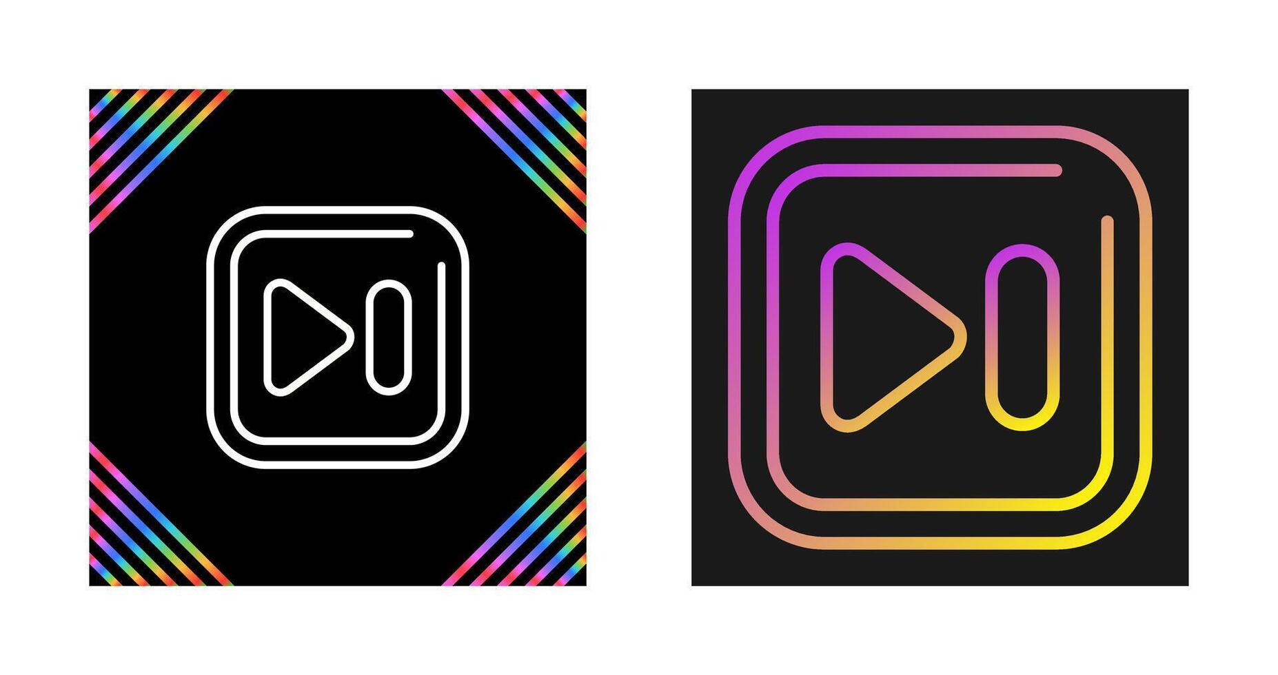 Next Track Square Vector Icon